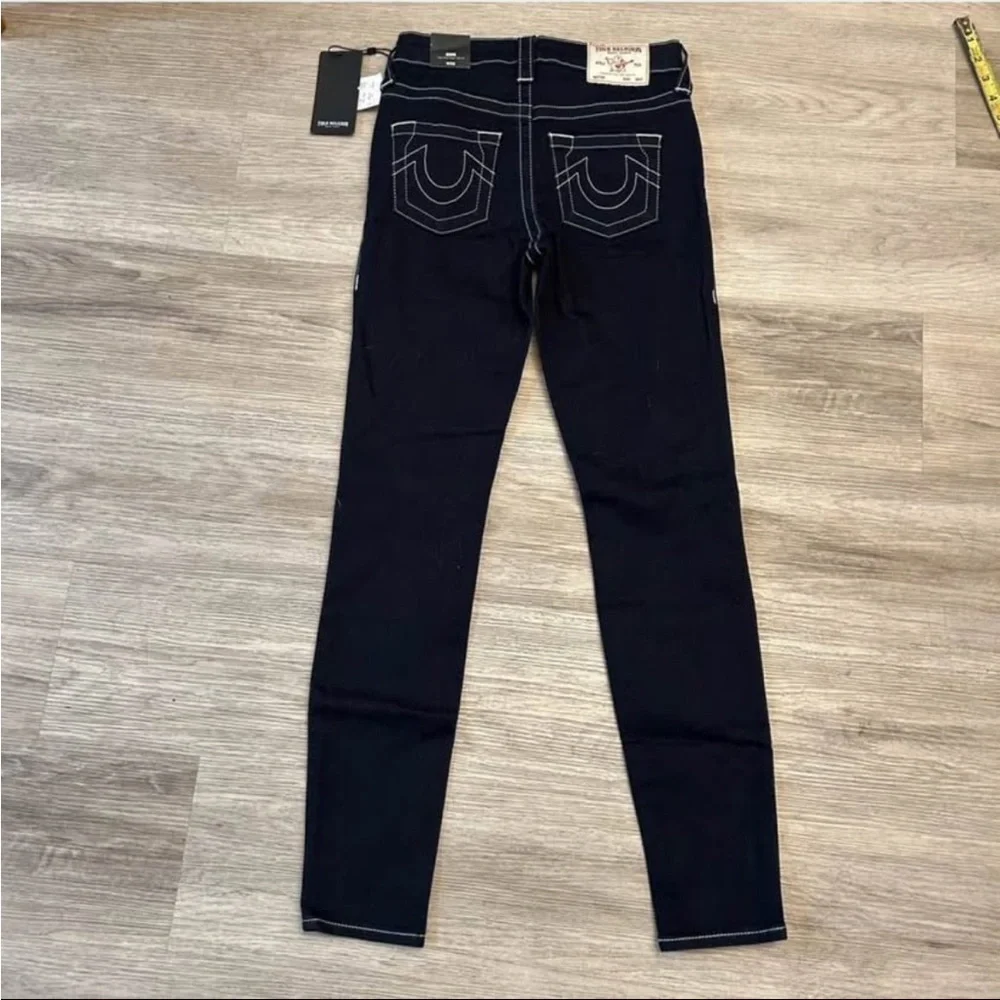 NWT True Religion Jennie High Rise Super Skinny Dark Blue Jeans. W25xL29 - Picture 12 of 12